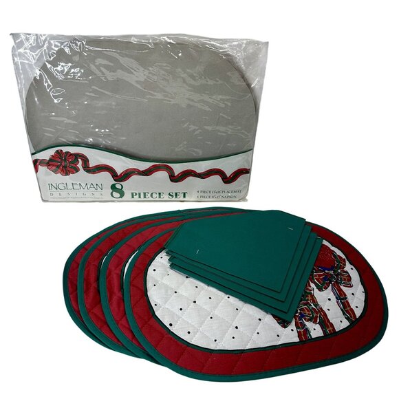 Ingleman Designs 8 Piece Holiday Placemats & Napkins Set Vintage NOS - Picture 2 of 5